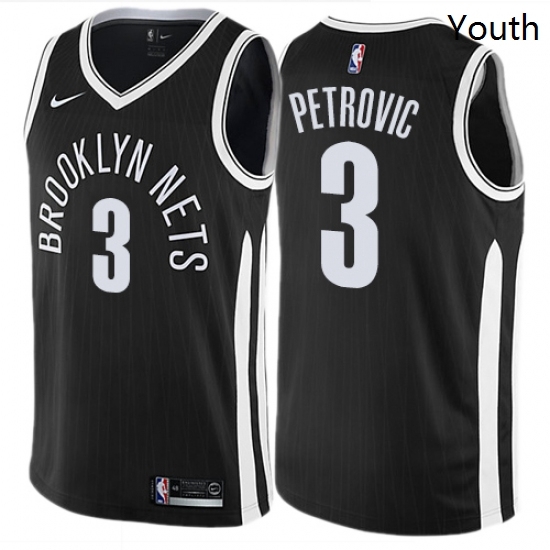 Youth Nike Brooklyn Nets 3 Drazen Petrovic Swingman Black NBA Jersey City Edition Youth Nike Brooklyn Nets 3 Drazen Petrovic Swingman Black NBA Jersey City Edition