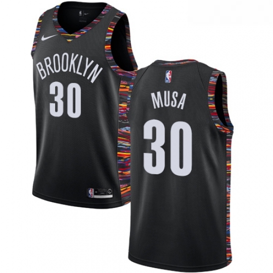 Youth Nike Brooklyn Nets 30 Dzanan Musa Swingman Black NBA Jersey 2018 19 City Edition Youth Nike Brooklyn Nets 30 Dzanan Musa Swingman Black NBA Jersey 2018 19 City Edition