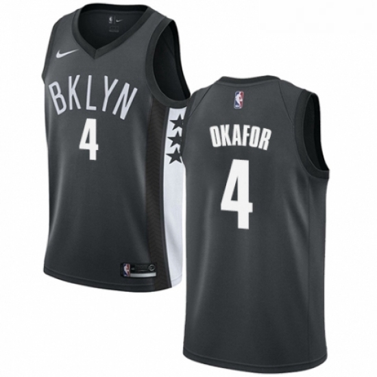 Youth Nike Brooklyn Nets 4 Jahlil Okafor Authentic Gray NBA Jersey Statement Edition Youth Nike Brooklyn Nets 4 Jahlil Okafor Authentic Gray NBA Jersey Statement Edition
