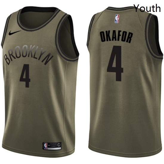 Youth Nike Brooklyn Nets 4 Jahlil Okafor Swingman Green Salute to Service NBA Jersey Youth Nike Brooklyn Nets 4 Jahlil Okafor Swingman Green Salute to Service NBA Jersey