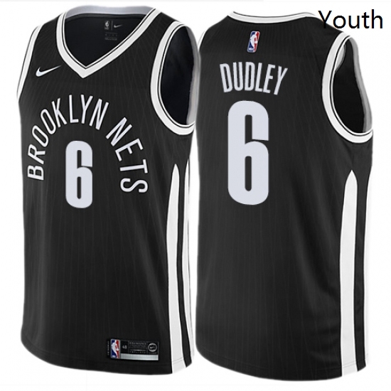 Youth Nike Brooklyn Nets 6 Jared Dudley Swingman Black NBA Jersey City Edition Youth Nike Brooklyn Nets 6 Jared Dudley Swingman Black NBA Jersey City Edition