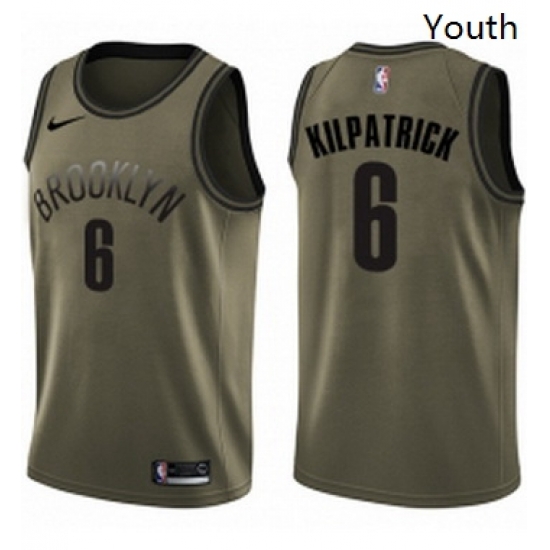 Youth Nike Brooklyn Nets 6 Sean Kilpatrick Swingman Green Salute to Service NBA Jersey Youth Nike Brooklyn Nets 6 Sean Kilpatrick Swingman Green Salute to Service NBA Jersey