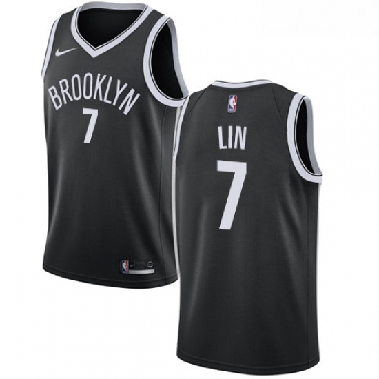 Youth Nike Brooklyn Nets 7 Jeremy Lin Swingman Black Road NBA Jersey Icon Edition Youth Nike Brooklyn Nets 7 Jeremy Lin Swingman Black Road NBA Jersey Icon Edition