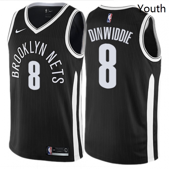 Youth Nike Brooklyn Nets 8 Spencer Dinwiddie Swingman Black NBA Jersey City Edition Youth Nike Brooklyn Nets 8 Spencer Dinwiddie Swingman Black NBA Jersey City Edition