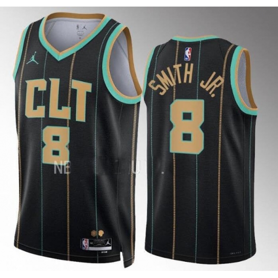 Charlotte Hornets Dennis Smith Jr. 2022-23 City Edition Black #8 Jersey Swingman Charlotte Hornets Dennis Smith Jr. 2022-23 City Edition Black #8 Jersey Swingman