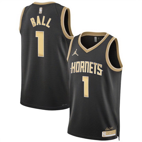 Men Charlotte Hornets 1 LaMelo Ball Black 2024 Select Series Stitched Basketball Jersey Men Charlotte Hornets 1 LaMelo Ball Black 2024 Select Series Stitched Basketball Jersey