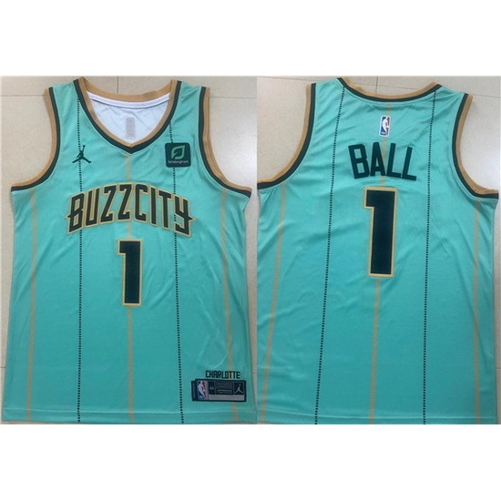 Men Charlotte Hornets 1 LaMelo Ball Teal Stitched Basketball Jersey Men Charlotte Hornets 1 LaMelo Ball Teal Stitched Basketball Jersey