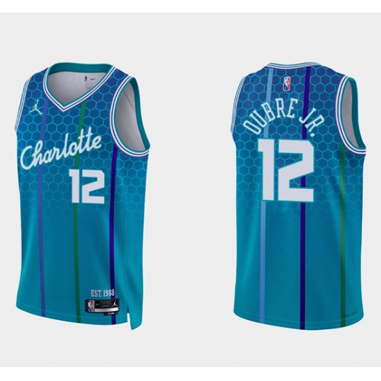 Men Charlotte Hornets 12 Kelly Oubre Jr 2021 22 Blue 75th Anniversary City Edition Stitched Basketball Jersey Men Charlotte Hornets 12 Kelly Oubre Jr 2021 22 Blue 75th Anniversary City Edition Stitched Basketball Jersey