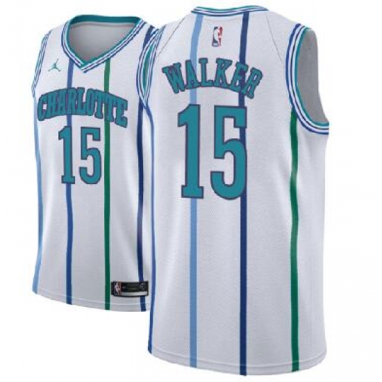 Men Charlotte Hornets 15 Kenba Walker Classic Edition Swingman Jersey Men Charlotte Hornets 15 Kenba Walker Classic Edition Swingman Jersey