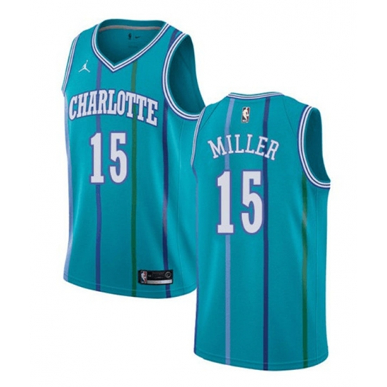 Men Charlotte Hornets 15 Percy Miller Aqua Stitched Basketball Jersey Men Charlotte Hornets 15 Percy Miller Aqua Stitched Basketball Jersey