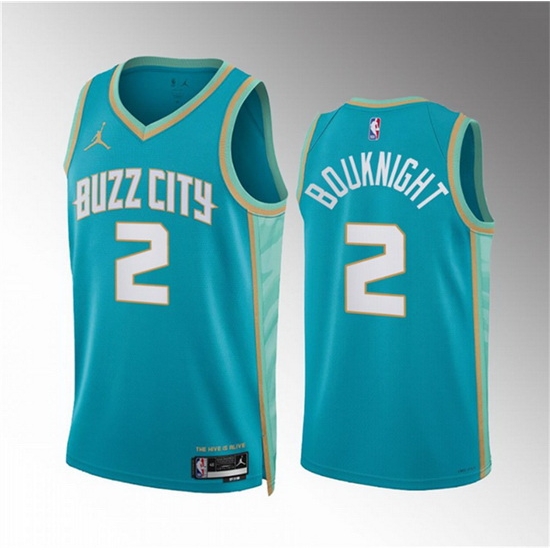 Men Charlotte Hornets 2 James Bouknight Teal 2023 24 City Edition Stitched Basketball Jersey Men Charlotte Hornets 2 James Bouknight Teal 2023 24 City Edition Stitched Basketball Jersey
