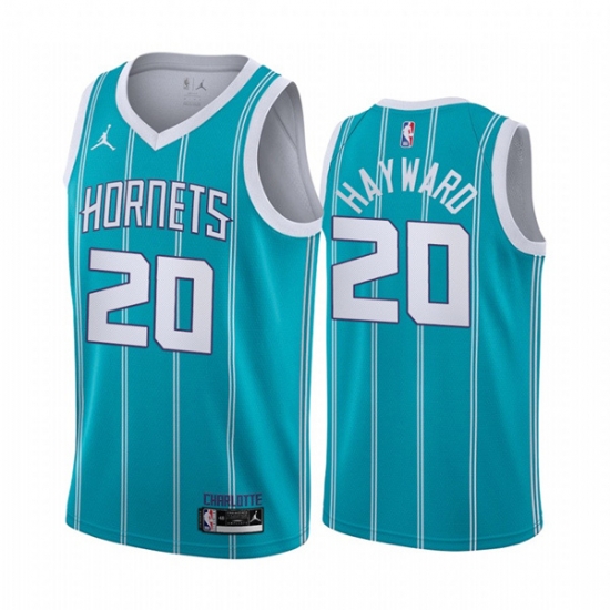 Men Charlotte Hornets 20 Gordan Hayward Aqua Stitched Basketball Jersey Men Charlotte Hornets 20 Gordan Hayward Aqua Stitched Basketball Jersey