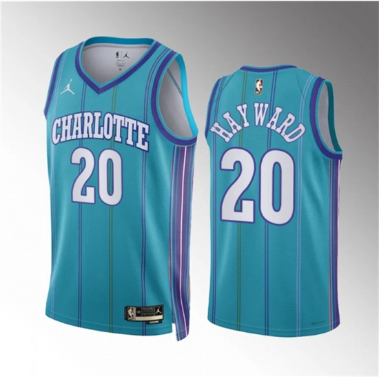 Men Charlotte Hornets 20 Gordon Hayward Teal 2023 24 Classic Edition Stitched Basketball Jersey Men Charlotte Hornets 20 Gordon Hayward Teal 2023 24 Classic Edition Stitched Basketball Jersey