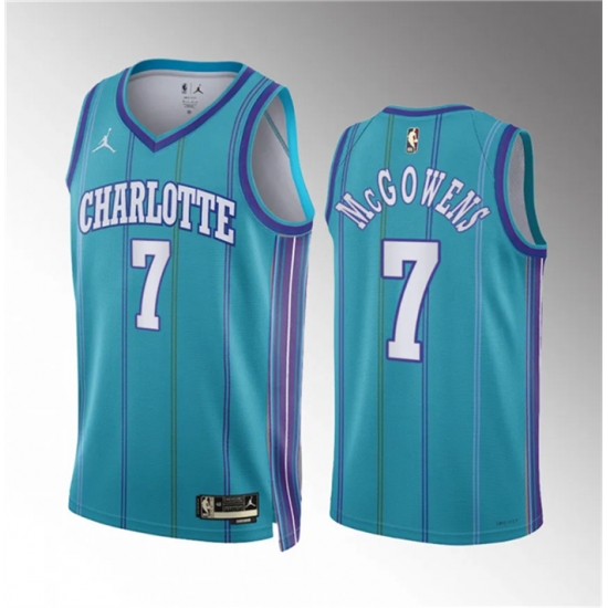 Men Charlotte Hornets 7 Bryce McGowens Teal 2023 24 Classic Edition Stitched Basketball Jersey Men Charlotte Hornets 7 Bryce McGowens Teal 2023 24 Classic Edition Stitched Basketball Jersey