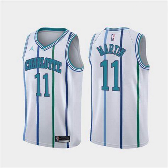 Men Cody Martin Charlotte Hornets Swingman White Strips Jersey Men Cody Martin Charlotte Hornets Swingman White Strips Jersey