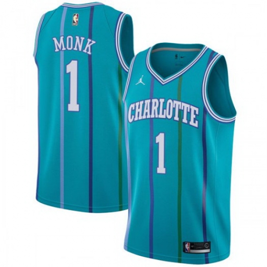Men Nike Charlotte Hornets 1 Malik Monk Aqua NBA Jordan Swingman Hardwood Classics Jersey Men Nike Charlotte Hornets 1 Malik Monk Aqua NBA Jordan Swingman Hardwood Classics Jersey