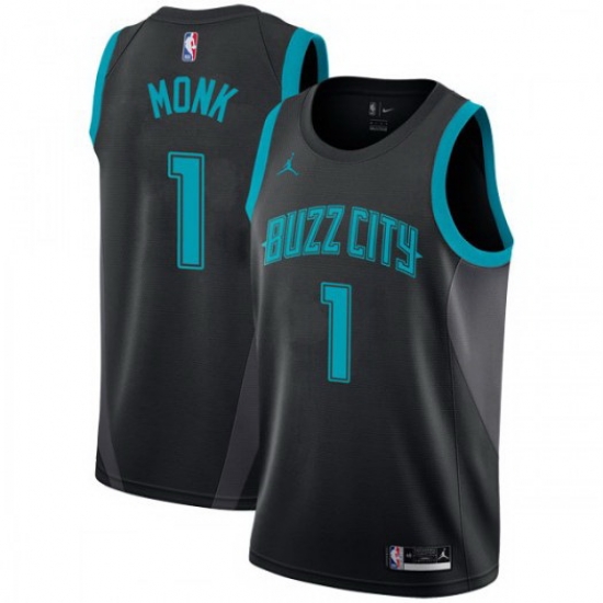 Men Nike Charlotte Hornets 1 Malik Monk Black NBA Jordan Swingman City Edition 2018 19 Jersey Men Nike Charlotte Hornets 1 Malik Monk Black NBA Jordan Swingman City Edition 2018 19 Jersey