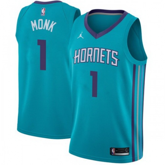 Men Nike Charlotte Hornets 1 Malik Monk Teal NBA Jordan Swingman Icon Edition Jersey Men Nike Charlotte Hornets 1 Malik Monk Teal NBA Jordan Swingman Icon Edition Jersey