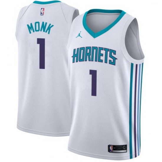 Men Nike Charlotte Hornets 1 Malik Monk White NBA Jordan Swingman Association Edition Jersey Men Nike Charlotte Hornets 1 Malik Monk White NBA Jordan Swingman Association Edition Jersey