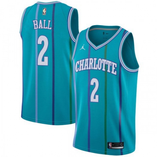 Men Nike Charlotte Hornets 2 LaMelo Ball Aqua NBA Jordan Swingman Hardwood Classics Jersey Men Nike Charlotte Hornets 2 LaMelo Ball Aqua NBA Jordan Swingman Hardwood Classics Jersey