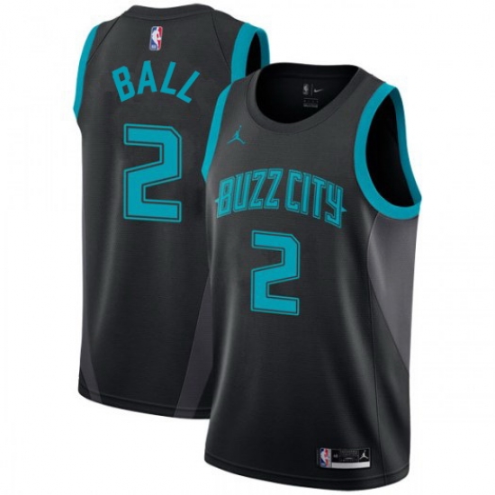 Men Nike Charlotte Hornets 2 LaMelo Ball Black NBA Jordan Swingman City Edition 2018 19 Jersey Men Nike Charlotte Hornets 2 LaMelo Ball Black NBA Jordan Swingman City Edition 2018 19 Jersey