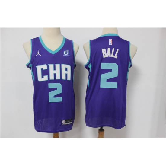 Men Nike Charlotte Hornets 2 LaMelo Ball Purple NBA Jordan Swingman 2021 Jordan Brand Jersey Men Nike Charlotte Hornets 2 LaMelo Ball Purple NBA Jordan Swingman 2021 Jordan Brand Jersey