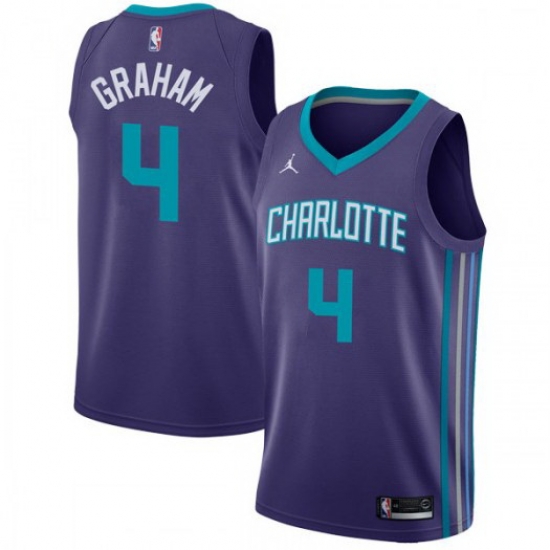 Men Nike Charlotte Hornets 4 Devonte 27 Graham Purple NBA Jordan Swingman Statement Edition Jersey Men Nike Charlotte Hornets 4 Devonte 27 Graham Purple NBA Jordan Swingman Statement Edition Jersey