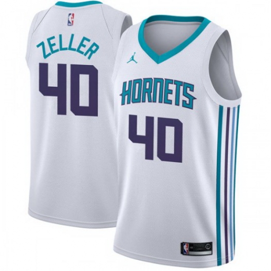 Men Nike Charlotte Hornets 40 Cody Zeller White NBA Jordan Swingman Association Edition Jersey Men Nike Charlotte Hornets 40 Cody Zeller White NBA Jordan Swingman Association Edition Jersey