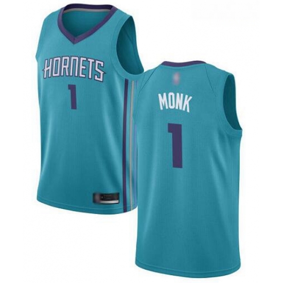 Men Teal Malik Monk Men Jersey #1 Authentic Charlotte Hornets Basketball Icon Edition Men Teal Malik Monk Men Jersey #1 Authentic Charlotte Hornets Basketball Icon Edition