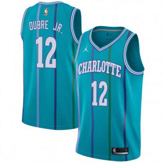 Nike Charlotte Hornets 12 Kelly Oubre Jr Aqua NBA Jordan Swingman Hardwood Classics Jersey Nike Charlotte Hornets 12 Kelly Oubre Jr Aqua NBA Jordan Swingman Hardwood Classics Jersey