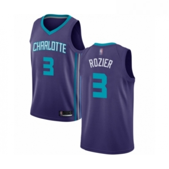 Womens Jordan Charlotte Hornets 3 Terry Rozier Authentic Purple Basketball Jersey Statement Edition Womens Jordan Charlotte Hornets 3 Terry Rozier Authentic Purple Basketball Jersey Statement Edition