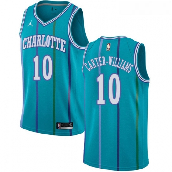 Womens Nike Jordan Charlotte Hornets 10 Michael Carter Williams Authentic Aqua Hardwood Classics NBA Jersey Womens Nike Jordan Charlotte Hornets 10 Michael Carter Williams Authentic Aqua Hardwood Classics NBA Jersey