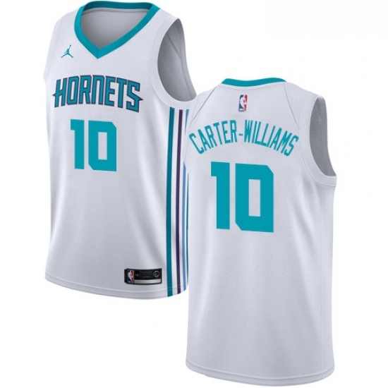 Womens Nike Jordan Charlotte Hornets 10 Michael Carter Williams Authentic White NBA Jersey Association Edition Womens Nike Jordan Charlotte Hornets 10 Michael Carter Williams Authentic White NBA Jersey Association Edition