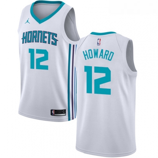 Womens Nike Jordan Charlotte Hornets 12 Dwight Howard Authentic White NBA Jersey Association Edition Womens Nike Jordan Charlotte Hornets 12 Dwight Howard Authentic White NBA Jersey Association Edition