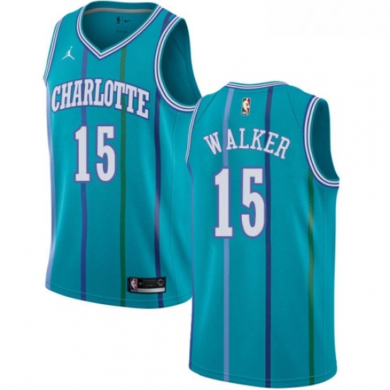 Womens Nike Jordan Charlotte Hornets 15 Kemba Walker Authentic Aqua Hardwood Classics NBA Jersey Womens Nike Jordan Charlotte Hornets 15 Kemba Walker Authentic Aqua Hardwood Classics NBA Jersey