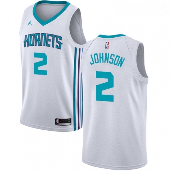 Womens Nike Jordan Charlotte Hornets 2 Larry Johnson Swingman White NBA Jersey Association Edition Womens Nike Jordan Charlotte Hornets 2 Larry Johnson Swingman White NBA Jersey Association Edition