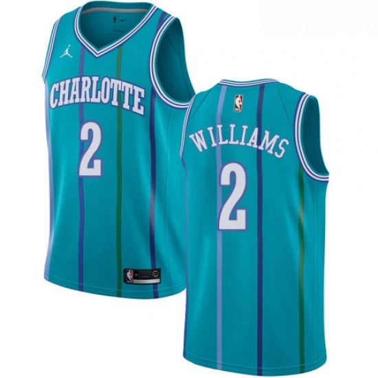 Womens Nike Jordan Charlotte Hornets 2 Marvin Williams Authentic Aqua Hardwood Classics NBA Jersey Womens Nike Jordan Charlotte Hornets 2 Marvin Williams Authentic Aqua Hardwood Classics NBA Jersey