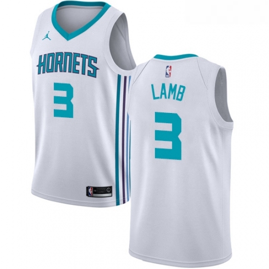 Womens Nike Jordan Charlotte Hornets 3 Jeremy Lamb Authentic White NBA Jersey Association Edition Womens Nike Jordan Charlotte Hornets 3 Jeremy Lamb Authentic White NBA Jersey Association Edition