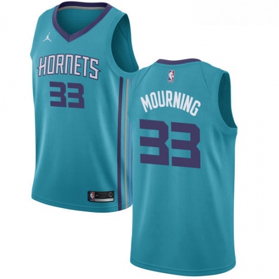 Womens Nike Jordan Charlotte Hornets 33 Alonzo Mourning Authentic Teal NBA Jersey Icon Edition Womens Nike Jordan Charlotte Hornets 33 Alonzo Mourning Authentic Teal NBA Jersey Icon Edition