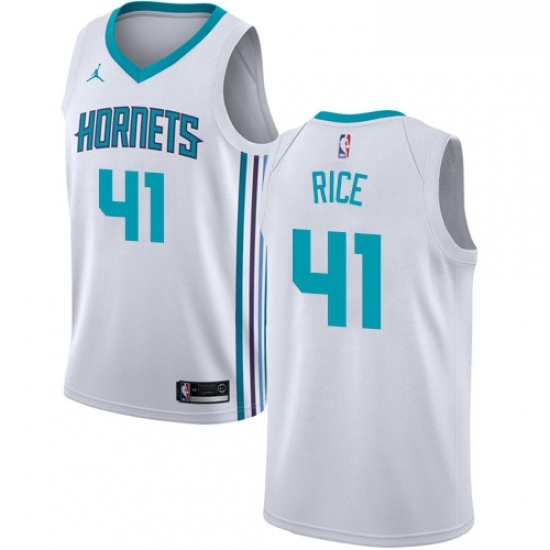 Womens Nike Jordan Charlotte Hornets 41 Glen Rice Swingman White NBA Jersey Association Edition Womens Nike Jordan Charlotte Hornets 41 Glen Rice Swingman White NBA Jersey Association Edition