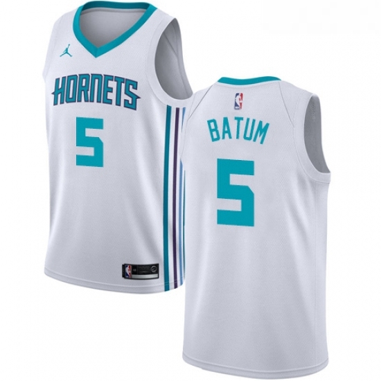 Womens Nike Jordan Charlotte Hornets 5 Nicolas Batum Authentic White NBA Jersey Association Edition Womens Nike Jordan Charlotte Hornets 5 Nicolas Batum Authentic White NBA Jersey Association Edition