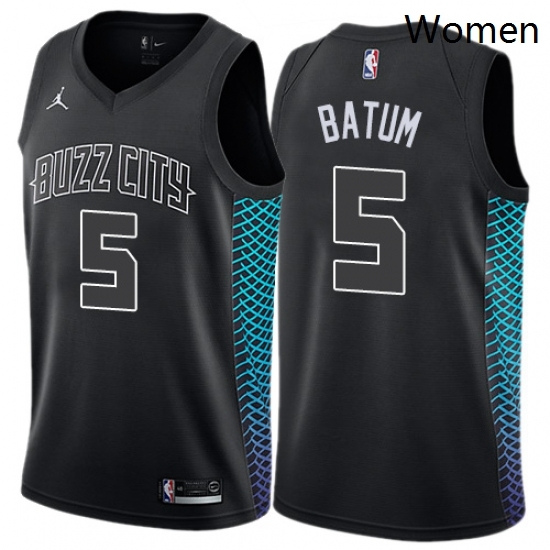 Womens Nike Jordan Charlotte Hornets 5 Nicolas Batum Swingman Black NBA Jersey City Edition Womens Nike Jordan Charlotte Hornets 5 Nicolas Batum Swingman Black NBA Jersey City Edition