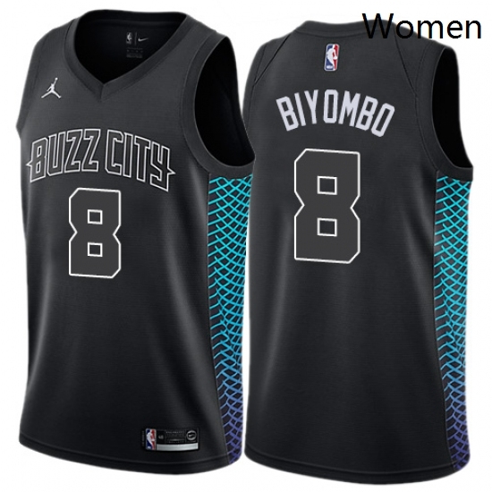 Womens Nike Jordan Charlotte Hornets 8 Bismack Biyombo Swingman Black NBA Jersey City Edition Womens Nike Jordan Charlotte Hornets 8 Bismack Biyombo Swingman Black NBA Jersey City Edition