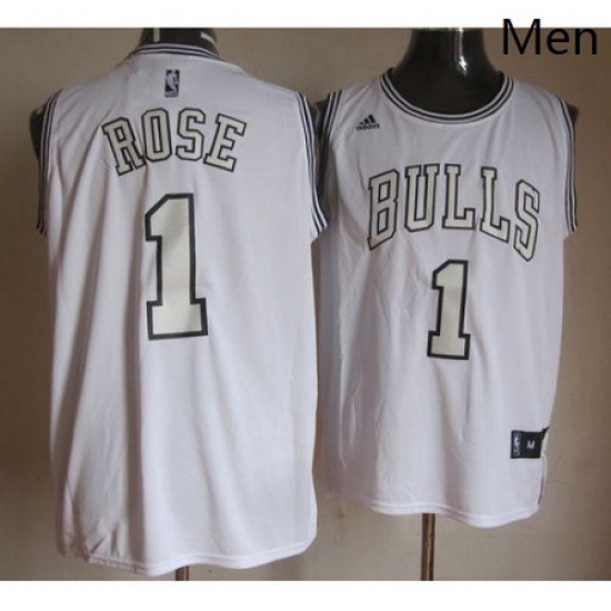 Bulls 1 Derrick Rose White On White Stitched NBA Jersey Bulls 1 Derrick Rose White On White Stitched NBA Jersey