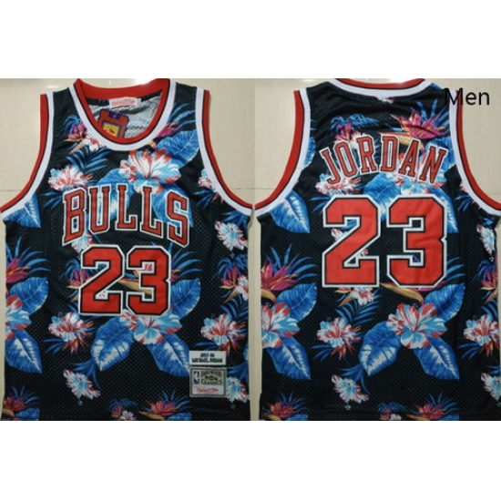Bulls 23 Michael Jordan Black 1997 98 Hardwood Classics Floral Fashion Swingman Jersey Bulls 23 Michael Jordan Black 1997 98 Hardwood Classics Floral Fashion Swingman Jersey