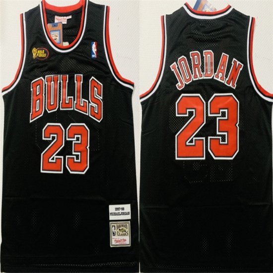 Bulls 23 Michael Jordan Black 1997 98 Hardwood Classics NBA Finals Jersey Bulls 23 Michael Jordan Black 1997 98 Hardwood Classics NBA Finals Jersey