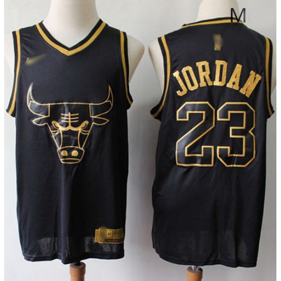 Bulls #23 Michael Jordan Black Gold Basketball Swingman Limited Edition Jersey Bulls #23 Michael Jordan Black Gold Basketball Swingman Limited Edition Jersey