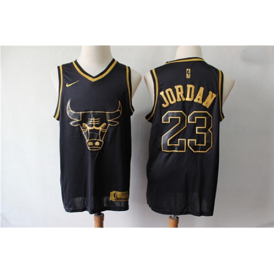Bulls 23 Michael Jordan Black Gold Nike Swingman Jersey Bulls 23 Michael Jordan Black Gold Nike Swingman Jersey