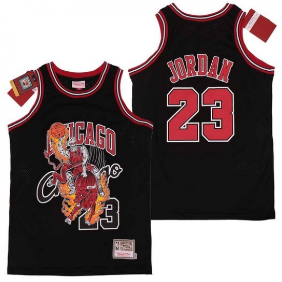Bulls 23 Michael Jordan Black Hardwood Classics Skull Edition Jersey Bulls 23 Michael Jordan Black Hardwood Classics Skull Edition Jersey