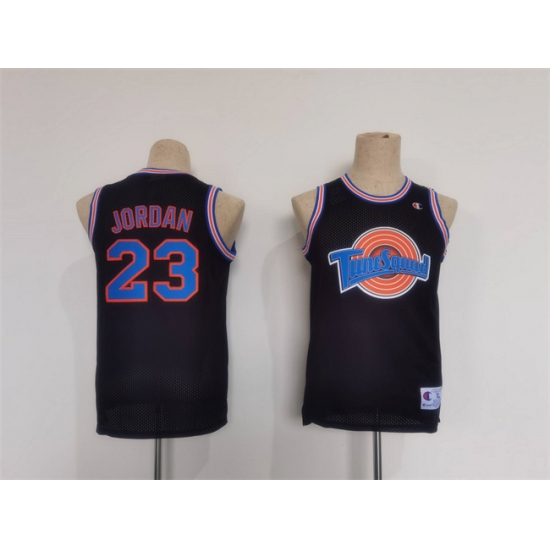 Bulls 23 Michael Jordan Black Tune Squad Stitched Basketball Jersey Bulls 23 Michael Jordan Black Tune Squad Stitched Basketball Jersey